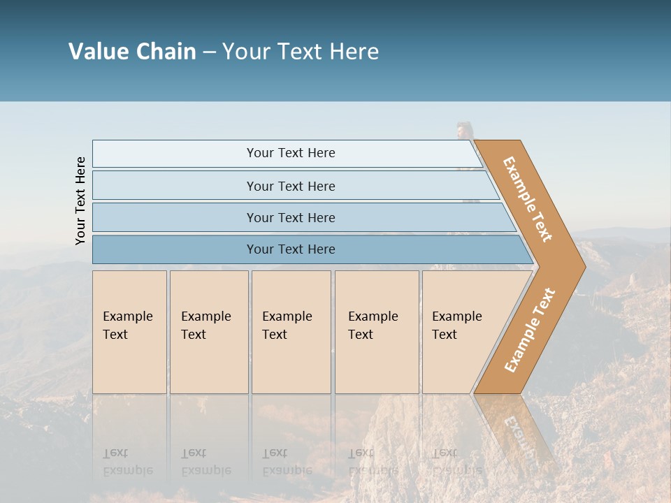A Man Standing On Top Of A Rock On Top Of A Mountain PowerPoint Template