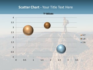 A Man Standing On Top Of A Rock On Top Of A Mountain PowerPoint Template