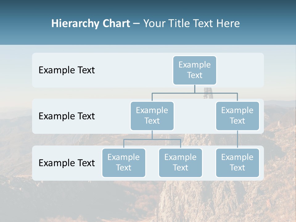 A Man Standing On Top Of A Rock On Top Of A Mountain PowerPoint Template
