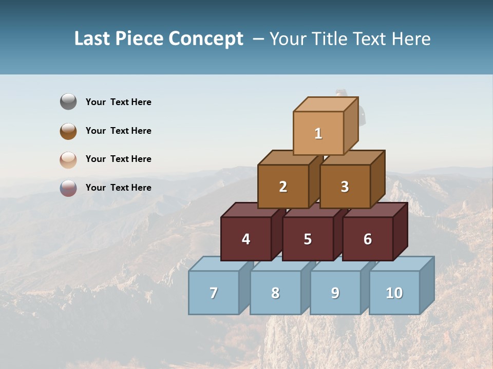 A Man Standing On Top Of A Rock On Top Of A Mountain PowerPoint Template