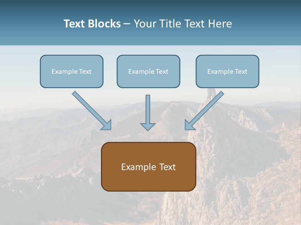 A Man Standing On Top Of A Rock On Top Of A Mountain PowerPoint Template