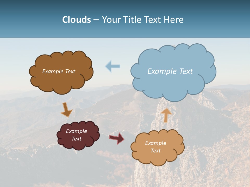 A Man Standing On Top Of A Rock On Top Of A Mountain PowerPoint Template