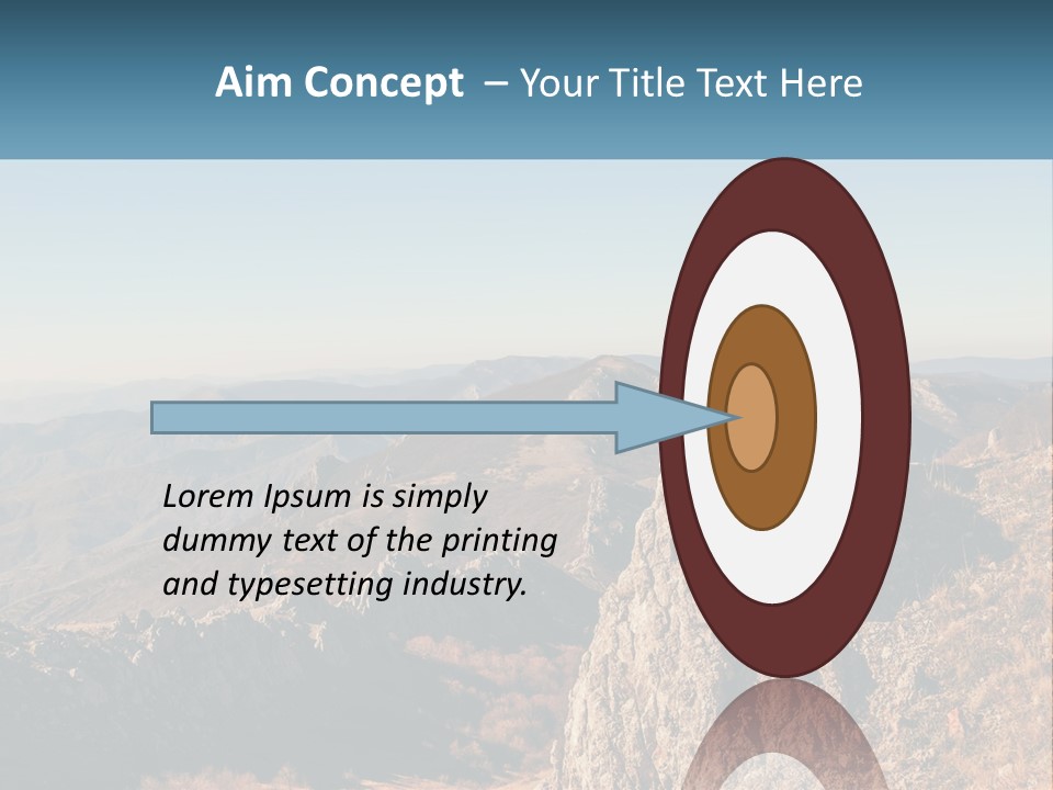 A Man Standing On Top Of A Rock On Top Of A Mountain PowerPoint Template