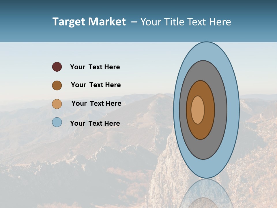 A Man Standing On Top Of A Rock On Top Of A Mountain PowerPoint Template