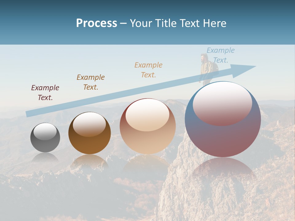 A Man Standing On Top Of A Rock On Top Of A Mountain PowerPoint Template