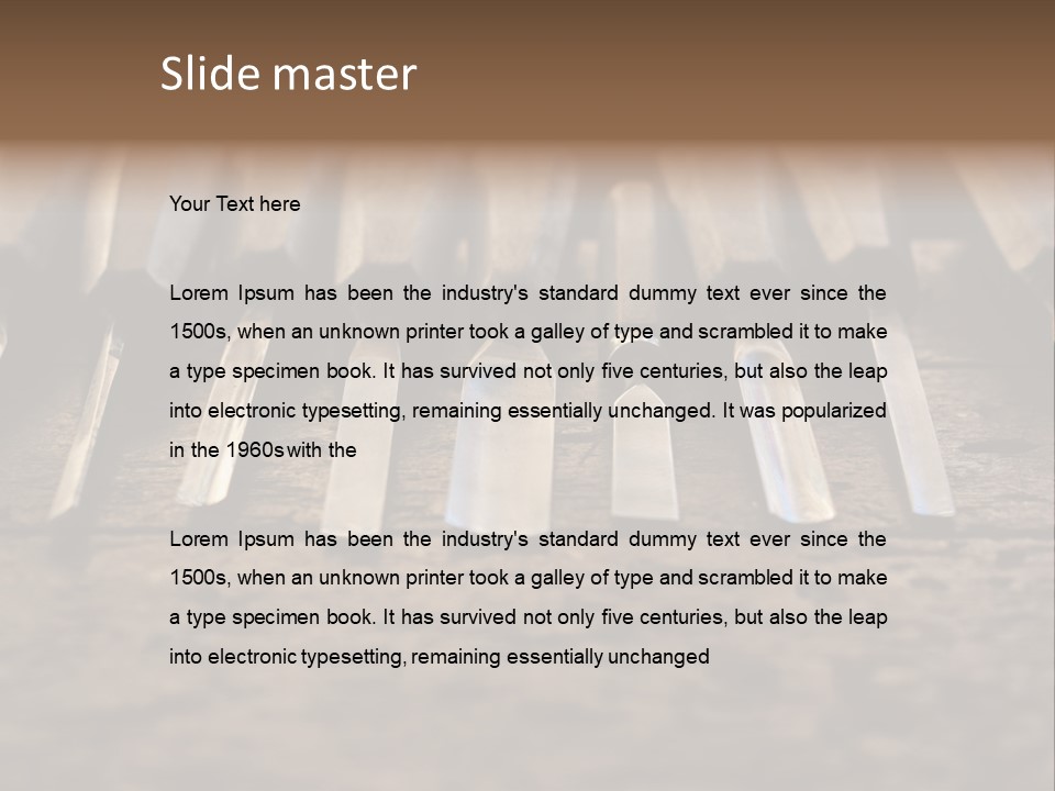 A Bunch Of Tools Sitting On Top Of A Wooden Table PowerPoint Template