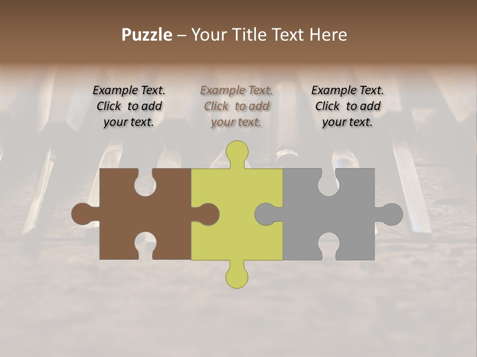 A Bunch Of Tools Sitting On Top Of A Wooden Table PowerPoint Template