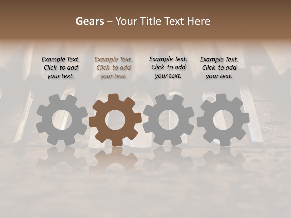 A Bunch Of Tools Sitting On Top Of A Wooden Table PowerPoint Template