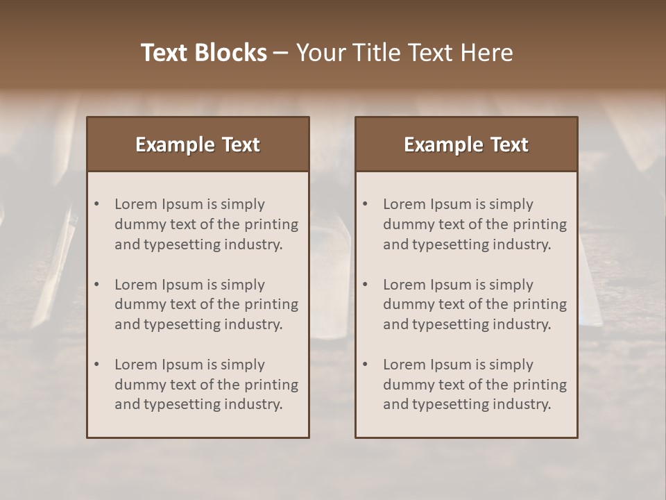 A Bunch Of Tools Sitting On Top Of A Wooden Table PowerPoint Template
