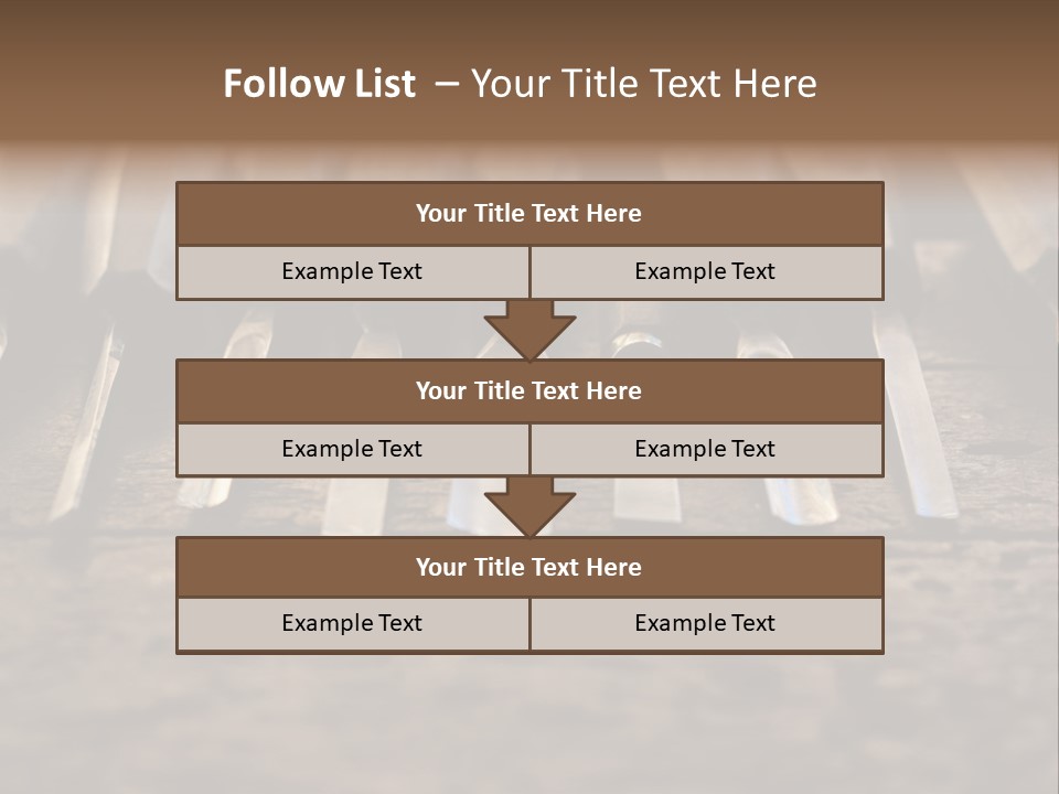 A Bunch Of Tools Sitting On Top Of A Wooden Table PowerPoint Template