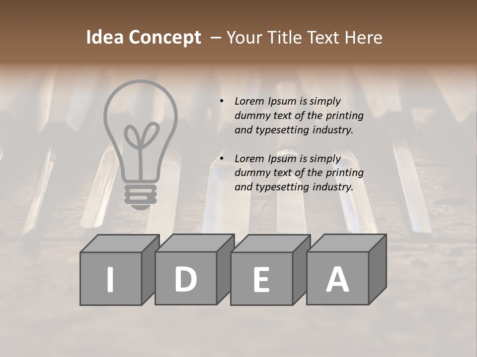 A Bunch Of Tools Sitting On Top Of A Wooden Table PowerPoint Template