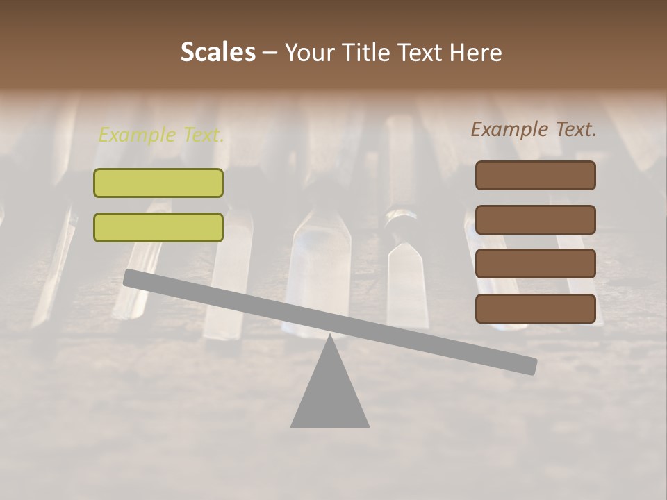 A Bunch Of Tools Sitting On Top Of A Wooden Table PowerPoint Template