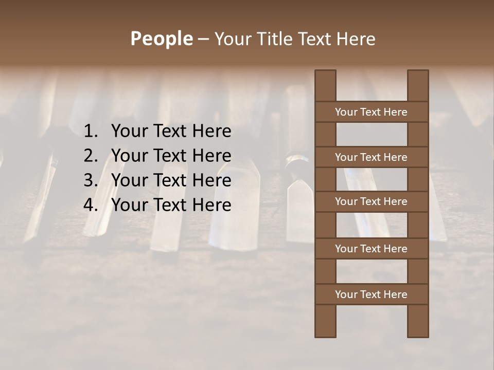A Bunch Of Tools Sitting On Top Of A Wooden Table PowerPoint Template