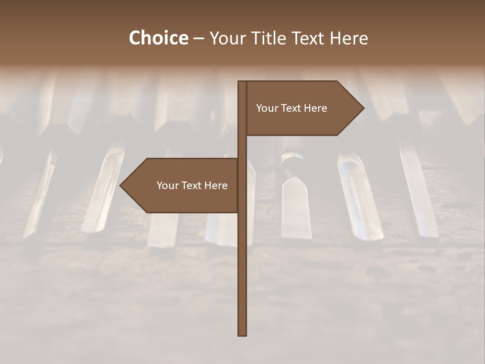 A Bunch Of Tools Sitting On Top Of A Wooden Table PowerPoint Template