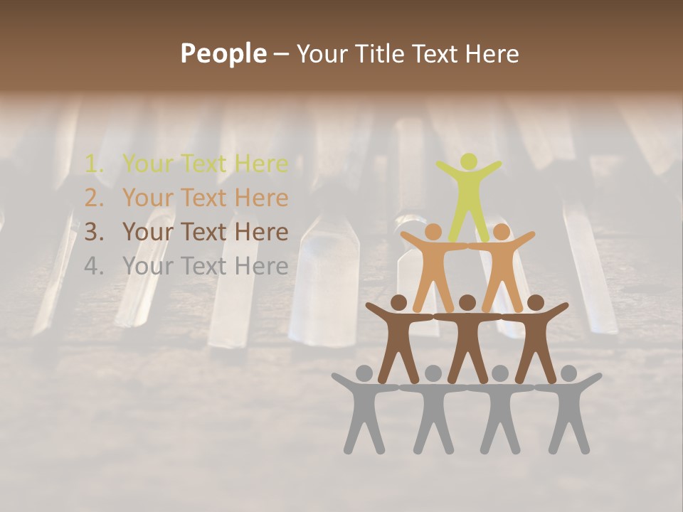 A Bunch Of Tools Sitting On Top Of A Wooden Table PowerPoint Template