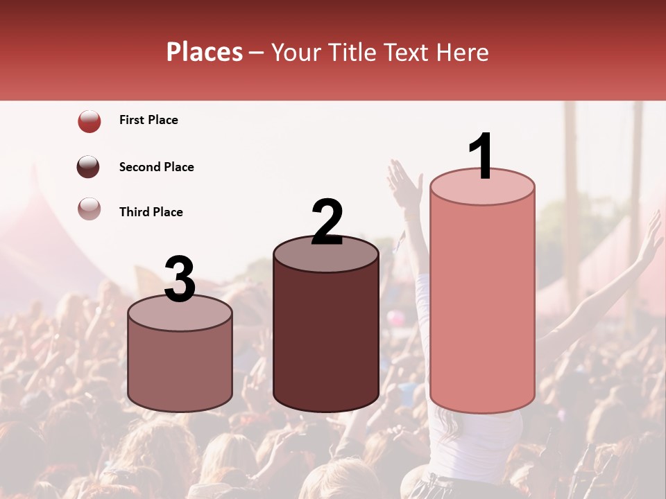 A Large Crowd Of People At A Music Festival PowerPoint Template
