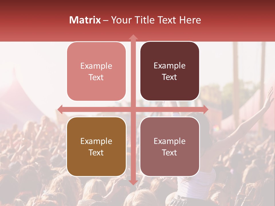 A Large Crowd Of People At A Music Festival PowerPoint Template