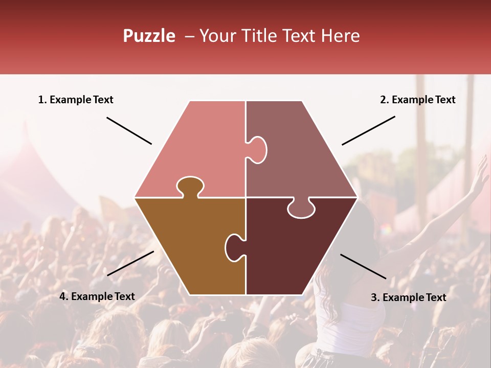A Large Crowd Of People At A Music Festival PowerPoint Template
