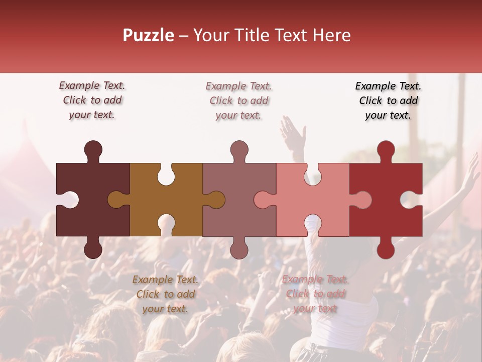 A Large Crowd Of People At A Music Festival PowerPoint Template