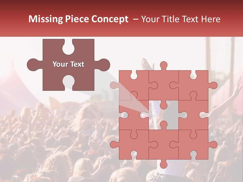 A Large Crowd Of People At A Music Festival PowerPoint Template