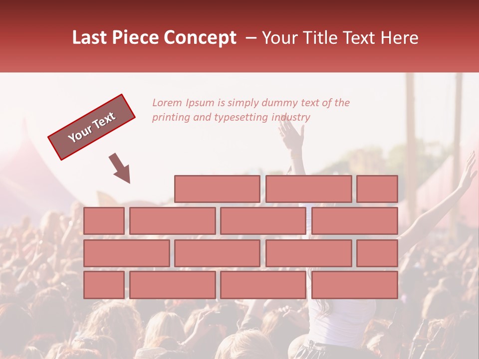 A Large Crowd Of People At A Music Festival PowerPoint Template