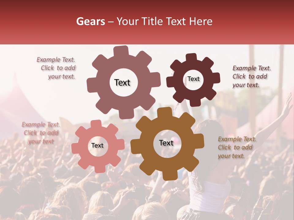 A Large Crowd Of People At A Music Festival PowerPoint Template