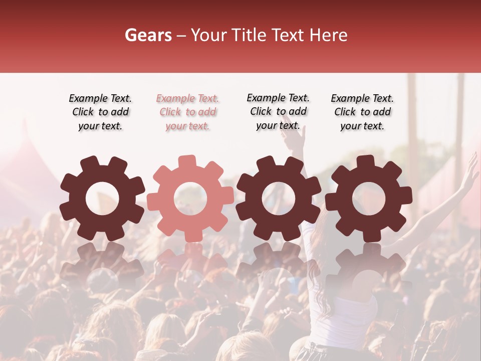 A Large Crowd Of People At A Music Festival PowerPoint Template