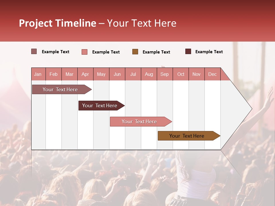 A Large Crowd Of People At A Music Festival PowerPoint Template