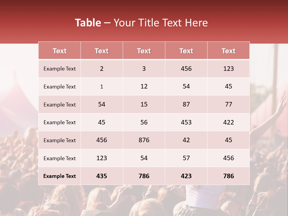 A Large Crowd Of People At A Music Festival PowerPoint Template