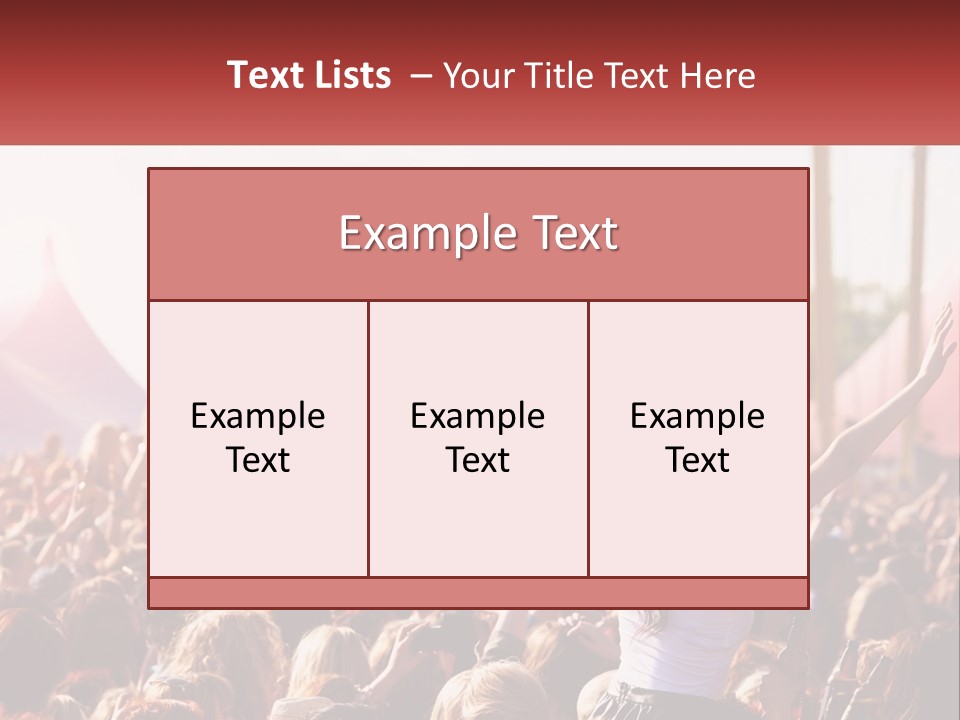 A Large Crowd Of People At A Music Festival PowerPoint Template