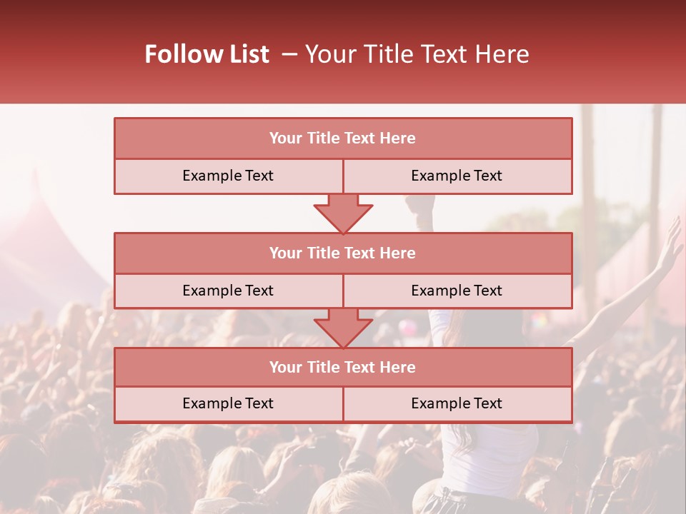 A Large Crowd Of People At A Music Festival PowerPoint Template