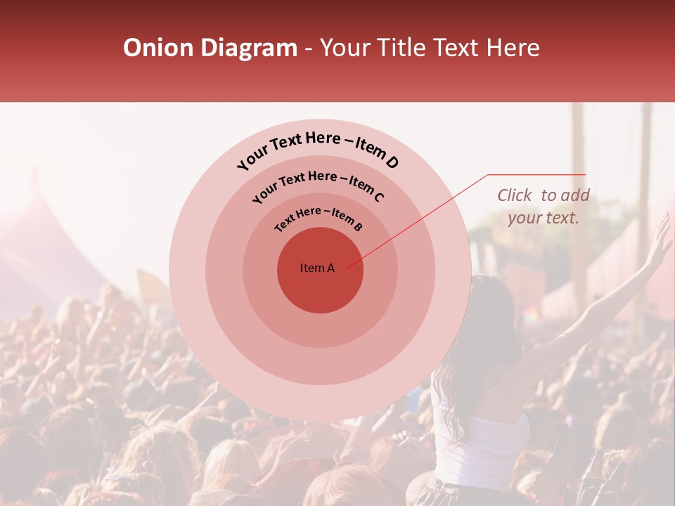 A Large Crowd Of People At A Music Festival PowerPoint Template