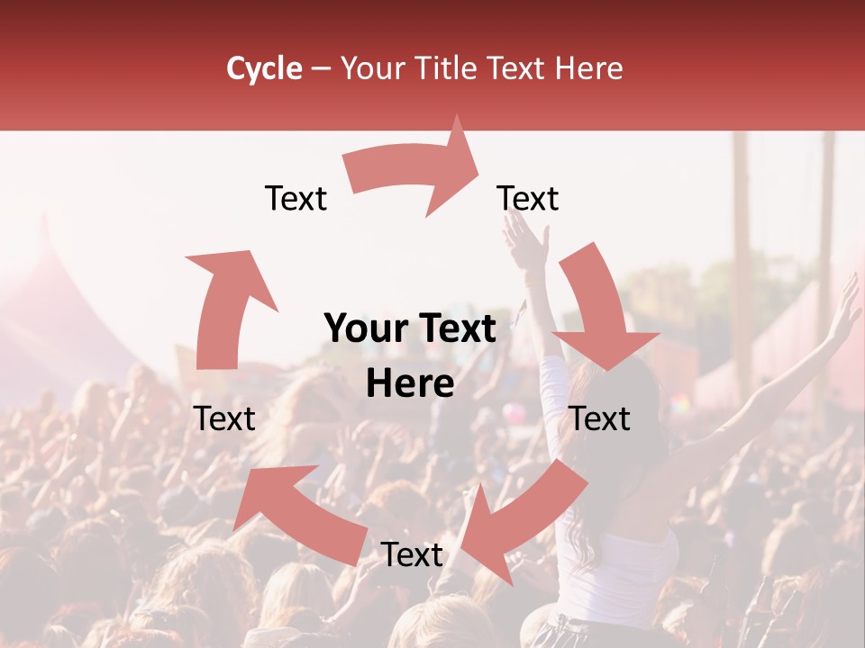 A Large Crowd Of People At A Music Festival PowerPoint Template