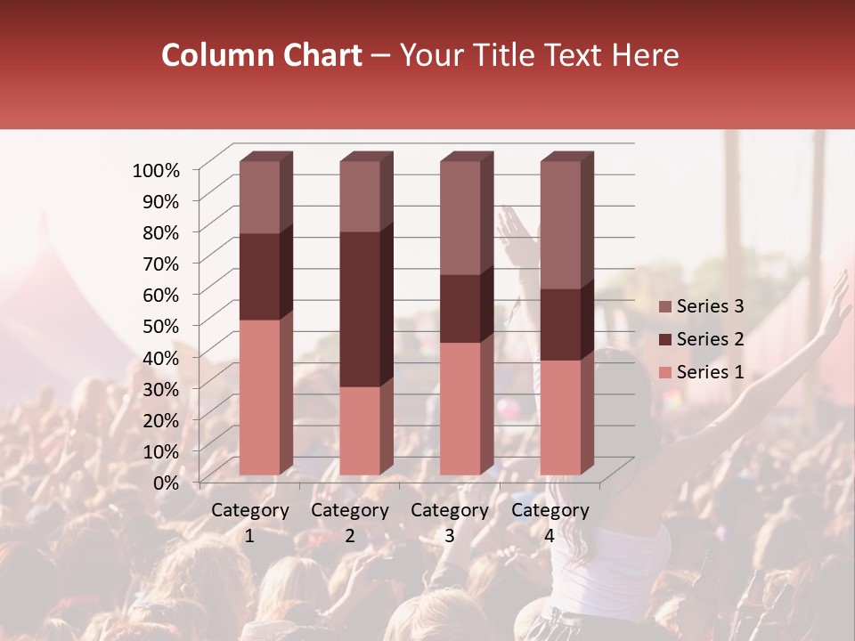 A Large Crowd Of People At A Music Festival PowerPoint Template