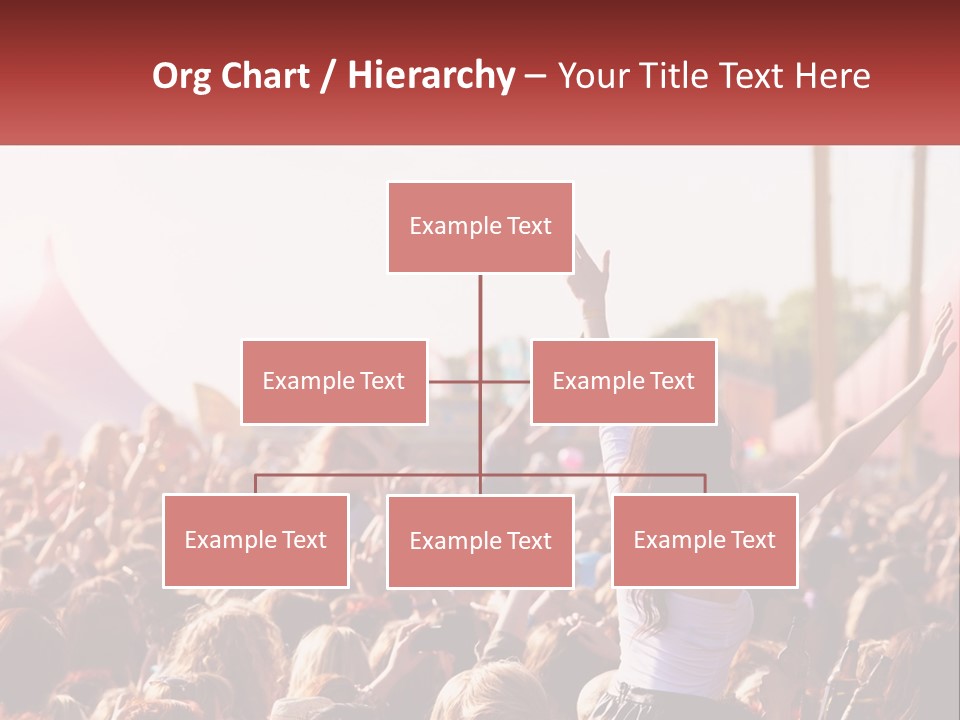 A Large Crowd Of People At A Music Festival PowerPoint Template