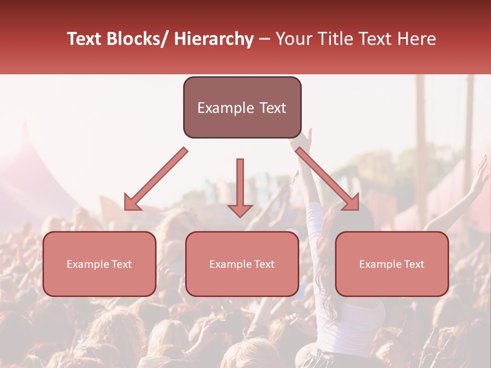 A Large Crowd Of People At A Music Festival PowerPoint Template