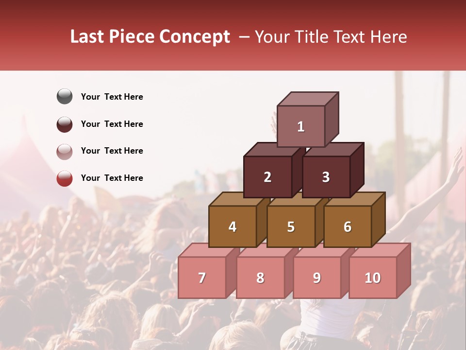 A Large Crowd Of People At A Music Festival PowerPoint Template