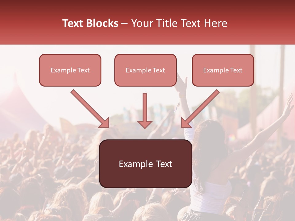 A Large Crowd Of People At A Music Festival PowerPoint Template