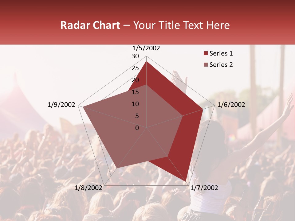 A Large Crowd Of People At A Music Festival PowerPoint Template