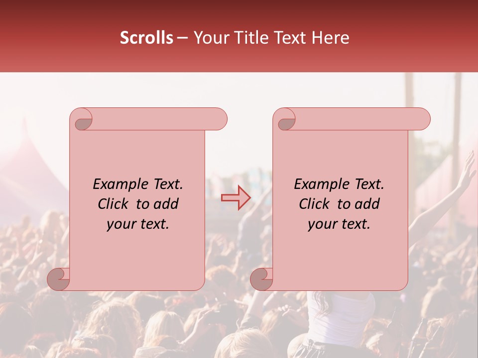 A Large Crowd Of People At A Music Festival PowerPoint Template