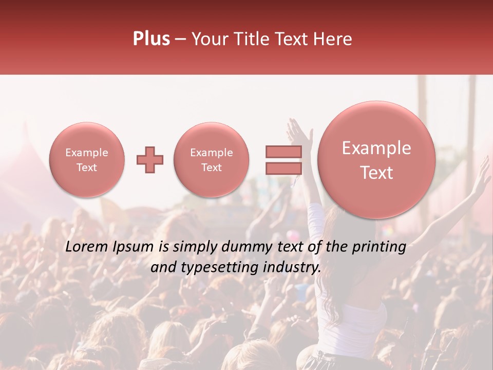 A Large Crowd Of People At A Music Festival PowerPoint Template