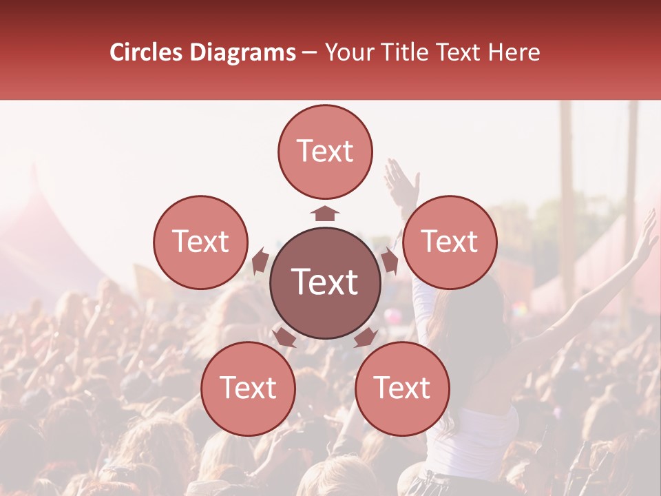 A Large Crowd Of People At A Music Festival PowerPoint Template