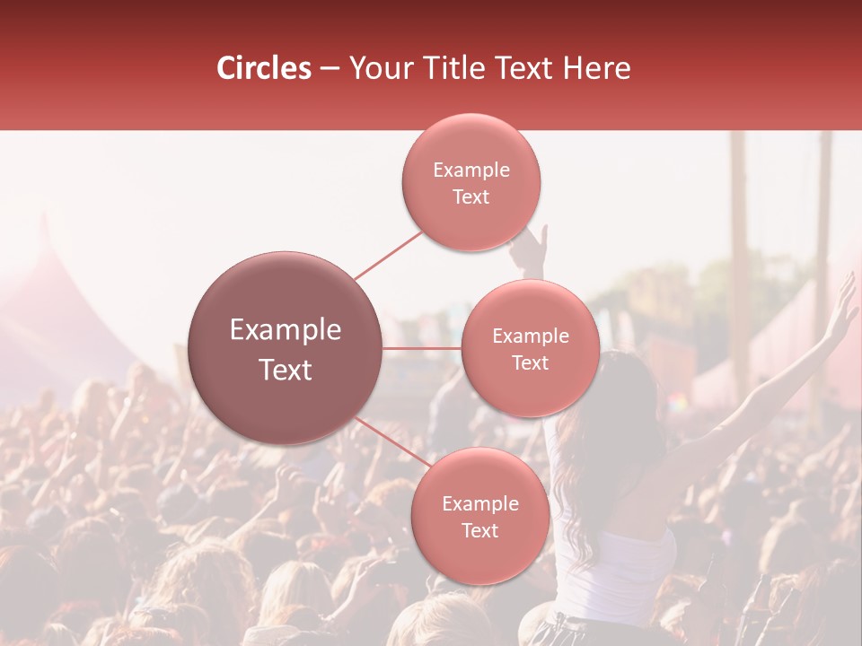 A Large Crowd Of People At A Music Festival PowerPoint Template