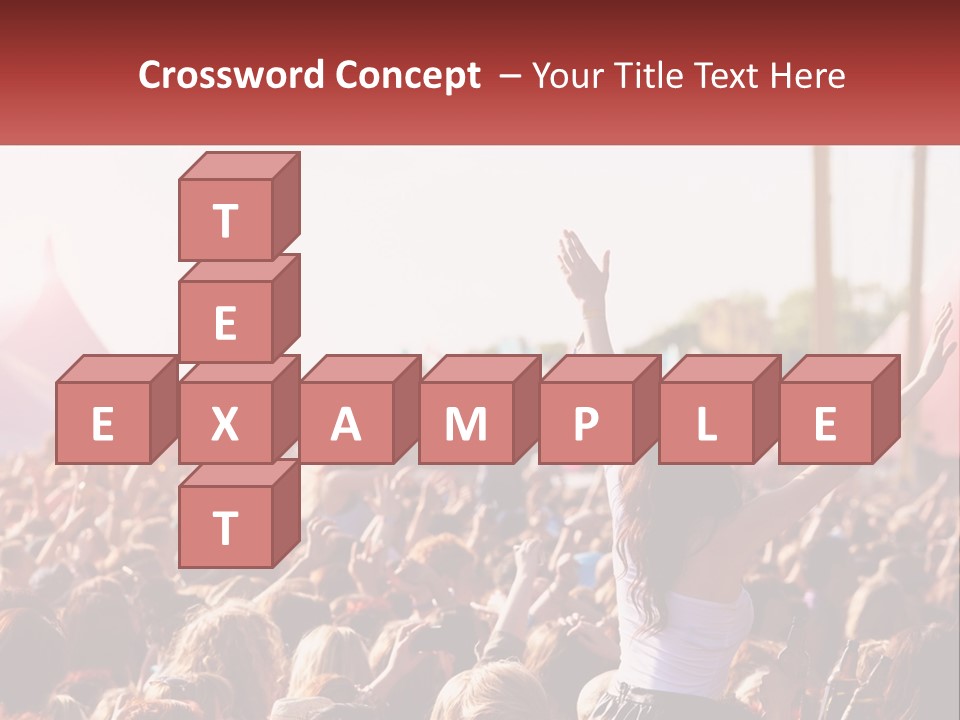 A Large Crowd Of People At A Music Festival PowerPoint Template