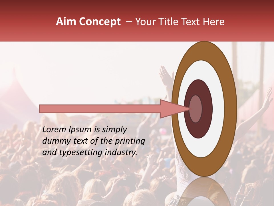 A Large Crowd Of People At A Music Festival PowerPoint Template