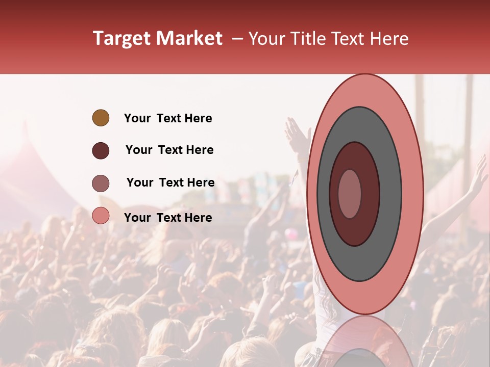 A Large Crowd Of People At A Music Festival PowerPoint Template