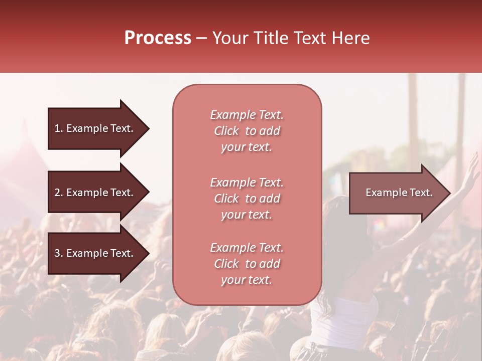 A Large Crowd Of People At A Music Festival PowerPoint Template