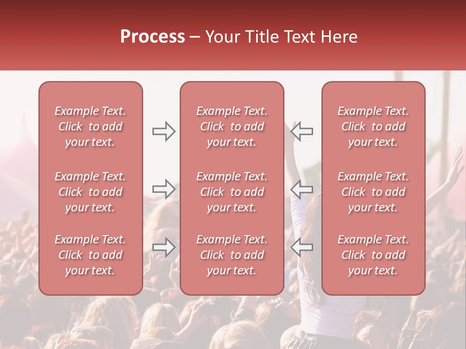 A Large Crowd Of People At A Music Festival PowerPoint Template