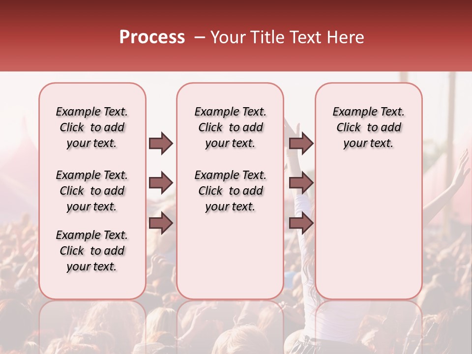 A Large Crowd Of People At A Music Festival PowerPoint Template