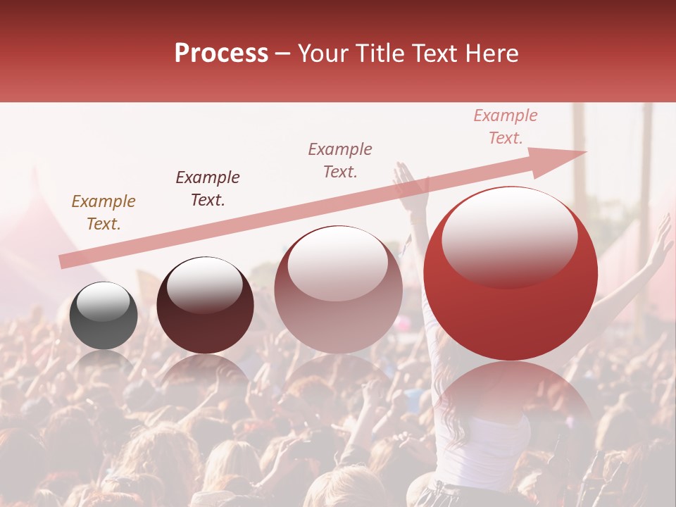 A Large Crowd Of People At A Music Festival PowerPoint Template